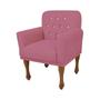 Imagem de Conjunto 2 Cadeira Poltrona Estofada Para Sala de Visitas Anitta Suede Rosa Barbie LM DECOR