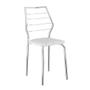 Imagem de Conjunto 2 Cadeiras 1716 Casual Tecido Fantasia Branco Cromado