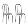 Imagem de Conjunto 2 Cadeiras Éos Cromo Preto e Linho
