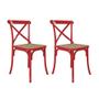 Imagem de Conjunto 2 Cadeiras Katrina X Vermelha e Bege New Green