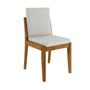 Imagem de Conjunto 2 Cadeiras Lady em Madeira Maciça Mel Natural/Linho Off White