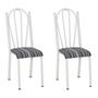 Imagem de Conjunto 2 Cadeiras Mnemósine Branco e Preto Listrado