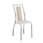 Imagem de Conjunto 2 Cadeiras Tubular em Aço Nina 1720 Carraro Anis/Branco/Cromado