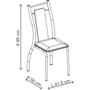 Imagem de Conjunto 2 Cadeiras Tubular em Aço Nina 1720 Carraro Anis/Preto/Cromado