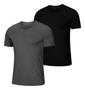 Imagem de Conjunto 2 Camisas Esportiva Dryfit Treino Gola Redonda Lisa
