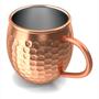 Imagem de Conjunto 2 Canecas Caneca Moscow Mule Cor Rose Martelada