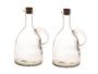 Imagem de Conjunto 2 Galheteiros De Cozinha Azeiteiros Em Vidro com Tampa Rolha Gourmet Tamanho Grande 580ml
