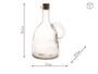 Imagem de Conjunto 2 Galheteiros De Cozinha Azeiteiros Em Vidro com Tampa Rolha Gourmet Tamanho Grande 580ml