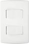 Imagem de Conjunto 2 Interruptor Simples 4X2 Branco Siena 6521 Alumbra