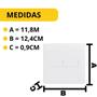 Imagem de Conjunto 2 Interruptor Simples com Suporte 4x4 Branco Fame