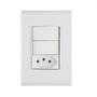 Imagem de Conjunto 2 Interruptor Simples + Tomada 2P+T 20A 4x2 Tramontina Liz