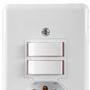 Imagem de Conjunto 2 Interruptores Paralelos 6a + Tomada 10a 4x2 - Ilumi