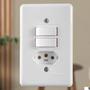 Imagem de Conjunto 2 Interruptores Paralelos 6a + Tomada 10a 4x2 - Ilumi