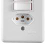 Imagem de Conjunto 2 Interruptores Paralelos 6a + Tomada 10a 4x2 - Ilumi