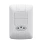 Imagem de Conjunto 2 Interruptores Simples   1 Tomada C/ Placa Mod. Aria 2P T 250V Cor: Branco 4 X 2 -TRAMONTINA