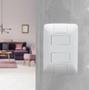 Imagem de Conjunto 2 Interruptores Simples C/ Placa Mod. Aria 250V/6A Cor: Branco 4x2 Ref: 57241/040 -TRAMONTINA