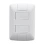 Imagem de Conjunto 2 Interruptores Simples C/ Placa Mod. Aria 250V/6A Cor: Branco 4x2 Ref: 57241/040 -TRAMONTINA