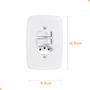 Imagem de Conjunto 2 Interruptores Simples com Tomada 10A Pluzie Linha Ideale 3 Pinos Bivolt Elétrica de Parede Apagador de Luz Duplo