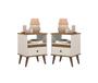 Imagem de Conjunto 2 Mesa de cabeceira Retro Quarto Cama - Ted