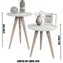 Imagem de Conjunto 2 mesas Classic para sala com pés estilo retrô palito - Várias Cores