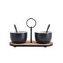 Imagem de Conjunto 2 Molheiras com Bandeja de Bambu 7562 - Lyor