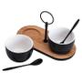 Imagem de Conjunto 2 Molheiras com Bandeja de Bambu 7562 - Lyor