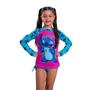 Imagem de Conjunto 2 Peças Biquíni E Blusa Proteção Uv 50 Infantil Juvenil 4 ao 14