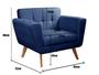 Imagem de Conjunto 2 Poltronas Bruna Moderna Living Decoração Sala Recepção Escritório