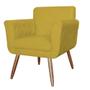 Imagem de Conjunto 2 Poltronas Cadeiras Isabella Sala de Estar Corano Amarelo - INCASA DECOR