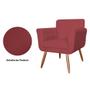 Imagem de Conjunto 2 Poltronas Cadeiras Isabella Sala de Estar Vermelho Bordo - INCASA DECOR