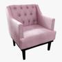 Imagem de Conjunto 2 Poltronas Decorativa Em Capitonê Para Sala de Estar Classica Corano Rosa Claro LM DECOR