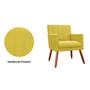 Imagem de Conjunto 2 Poltronas Decorativa Para Quarto Closet Clínica Cecília Suede Amarelo - DL DECOR