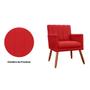 Imagem de Conjunto 2 Poltronas Decorativa Para Quarto Closet Clínica Cecília Suede Vermelho - DL DECOR