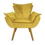 Imagem de Conjunto 2 Poltronas Decorativas Estofadas Sala Comercial Apolo Suede Amarelo - LM DECOR