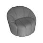 Imagem de Conjunto 2 Poltronas Decorativas Luxo Safira com Puff Linho Chumbo 