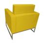 Imagem de Conjunto 2 Poltronas Estofada Com Base de Ferro Para Clínica Grazi Corano Amarelo - DL DECOR