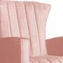 Imagem de Conjunto 2 Poltronas Estofadas de Balanço Melinda Veludo Rosa - LM DECOR