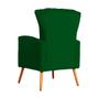 Imagem de Conjunto 2 Poltronas Estofadas Melinda Com Pés Palito Suede Verde - DL DECOR