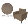 Imagem de Conjunto 2 Poltronas Estofadas Para Clínica Leticia Slim Suede Cappuccino - LM DECOR