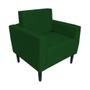 Imagem de Conjunto 2 Poltronas Estofadas Para Clínica Leticia Slim Suede Verde - LM DECOR