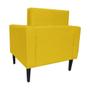 Imagem de Conjunto 2 Poltronas Estofadas Para Clínica Manu Corano Amarelo - DL DECOR