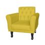 Imagem de Conjunto 2 Poltronas Estofadas Para Consultório Classic Suede Amarelo - DL Decor