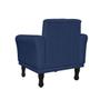 Imagem de Conjunto 2 Poltronas Estofadas Para Consultório Classic Suede Azul Marinho - DL Decor