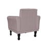 Imagem de Conjunto 2 Poltronas Estofadas Para Consultório Classic Suede Rose - DL Decor