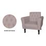 Imagem de Conjunto 2 Poltronas Estofadas Para Consultório Classic Suede Rose - DL Decor