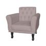 Imagem de Conjunto 2 Poltronas Estofadas Para Consultório Classic Suede Rose - DL Decor