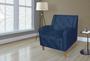 Imagem de Conjunto 2 Poltronas Estofadas Para Sala De Estar Munique Suede Azul Marinho  - LM DECOR