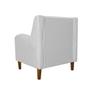 Imagem de Conjunto 2 Poltronas Estofadas Para Sala De Estar Munique Suede Branco  - LM DECOR