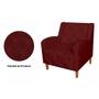 Imagem de Conjunto 2 Poltronas Estofadas Para Sala De Estar Munique Suede Vermelho Bordô  - LM DECOR