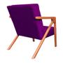 Imagem de Conjunto 2 Poltronas Monalisa Com Braços de Madeira Veludo Roxo - DL DECOR